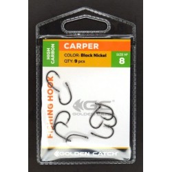 Гачки для риболовлі, GC Carper, 9шт/уп, колір BN, розмір №8